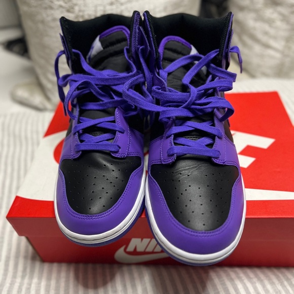 NIKE: Purple/Black High-Top Dunks - Size 11.5 - Picture 2 of 9